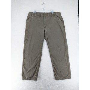 Carhartt B151 LBR Carpenter Work Pants Brown Original Dungaree Fit Mens 44x32
